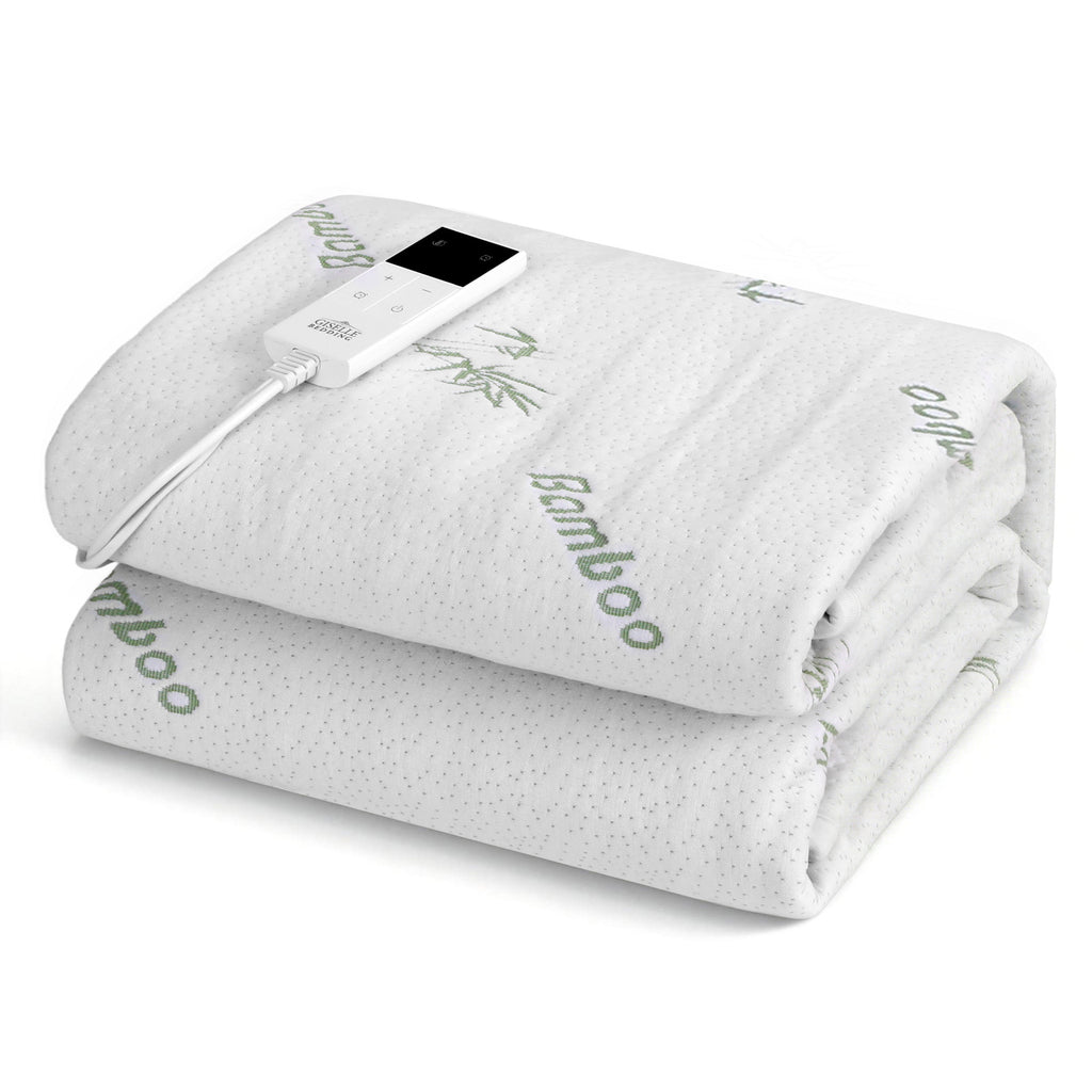 Giselle Electric Blanket Bamboo Fabric Single Fitted Heated Pad Underlay Washable Winter