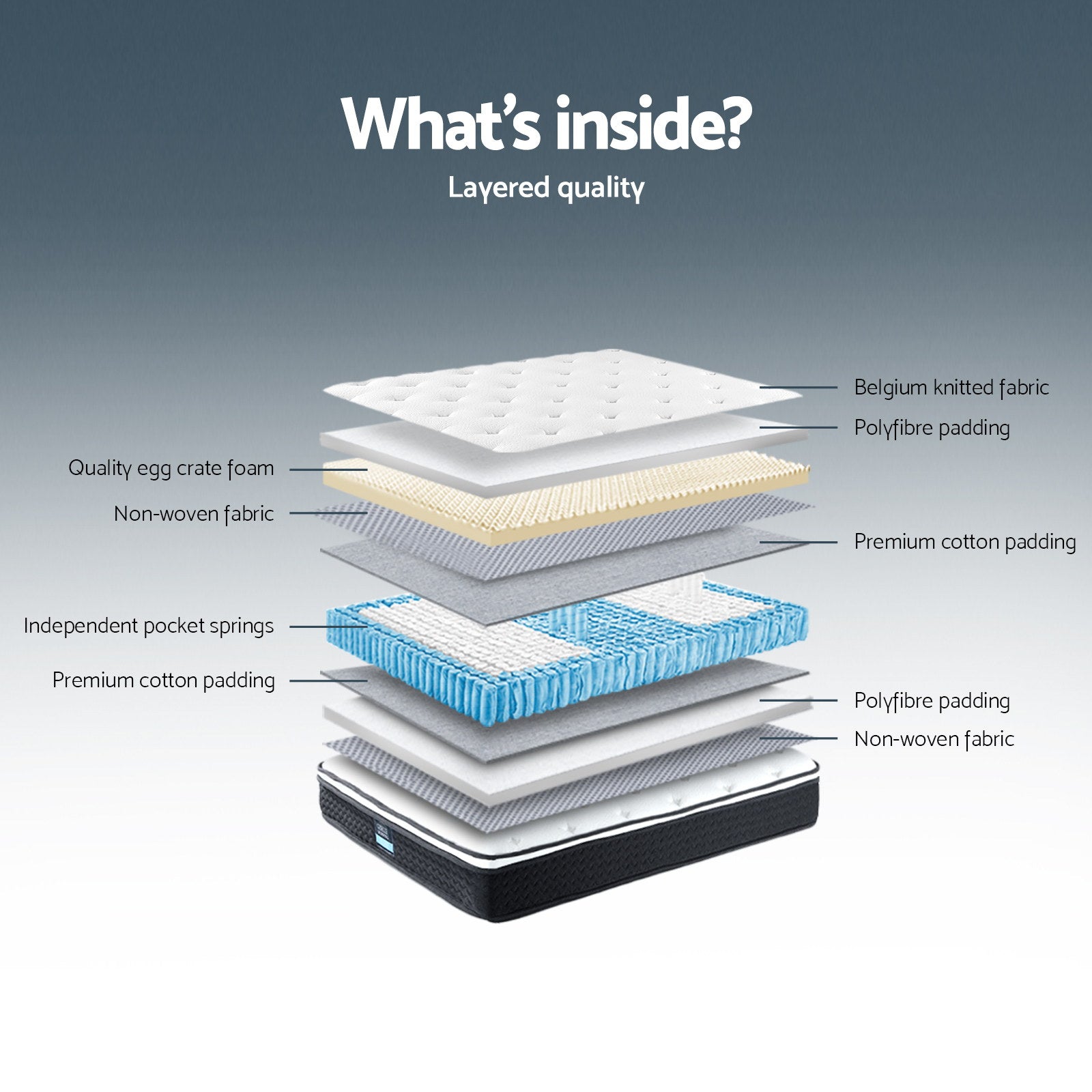 Giselle Bedding 21cm Mattress Euro Top Double