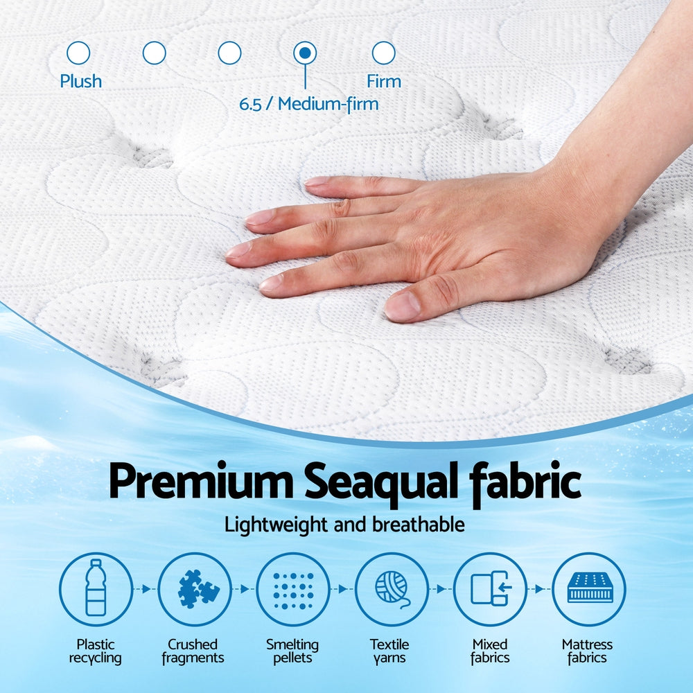 Giselle Bedding 30cm Mattress Gel Foam Pocket Spring Single