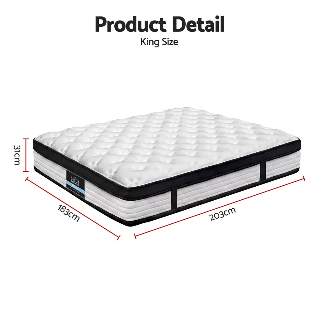 Giselle Bedding 31cm Mattress Euro Top King