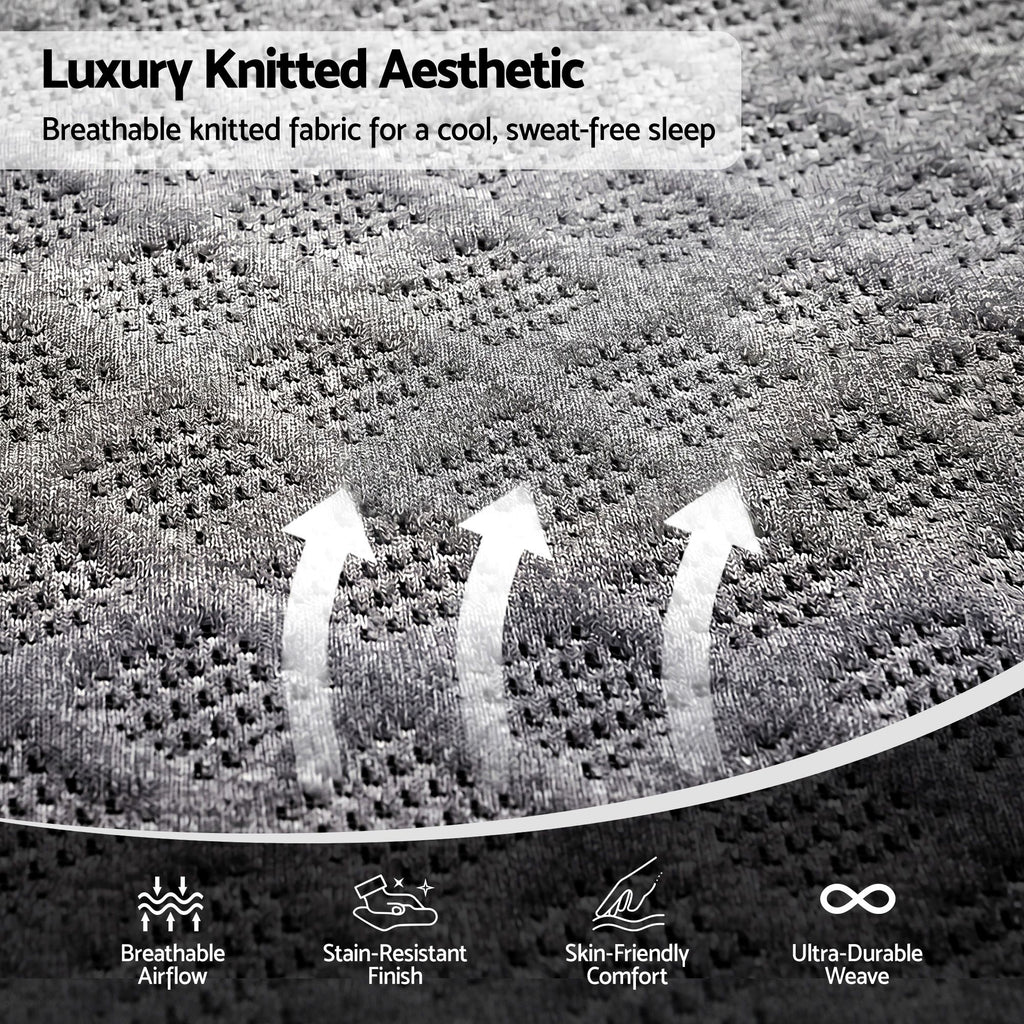Giselle King Mattress 26cm Firm Pocket Spring Dual Edge Support Dark Grey