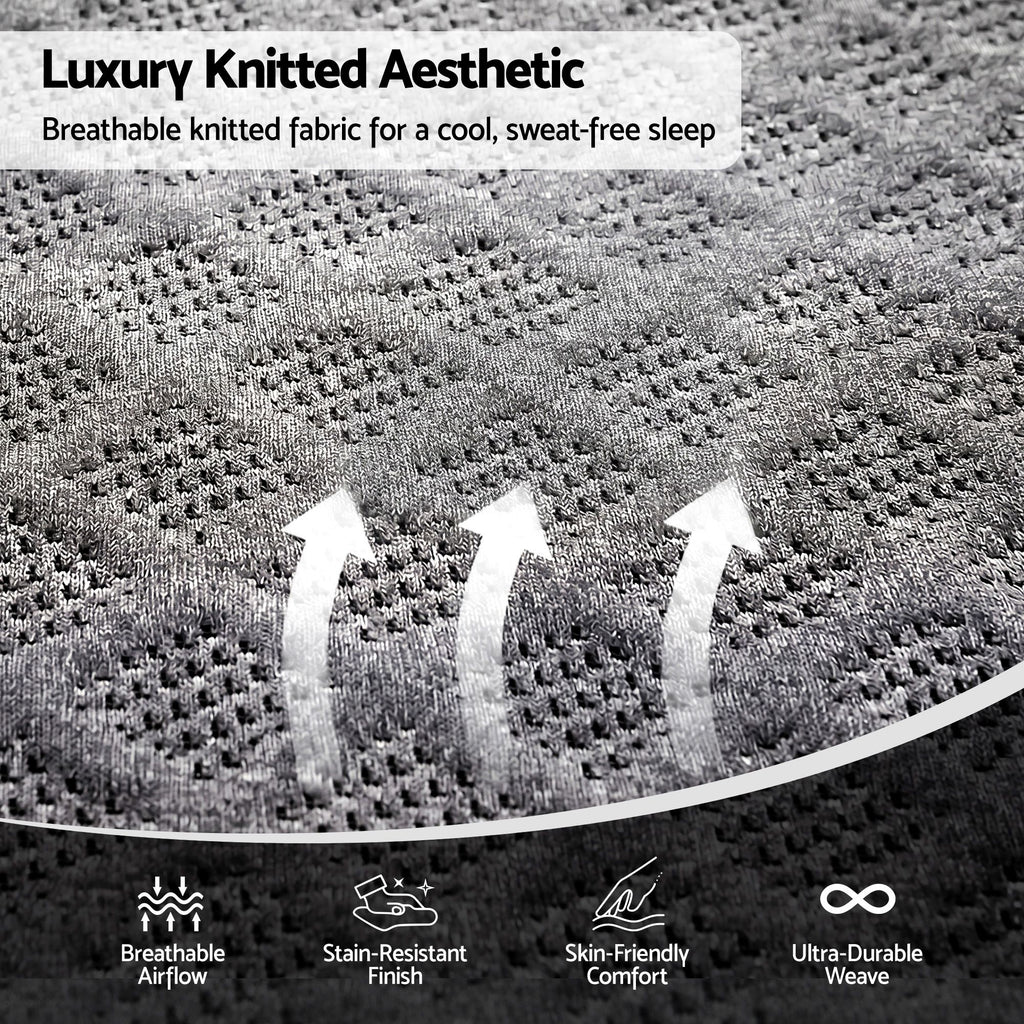 Giselle King Single Mattress 26cm Firm Pocket Spring Dual Edge Support Dark Grey