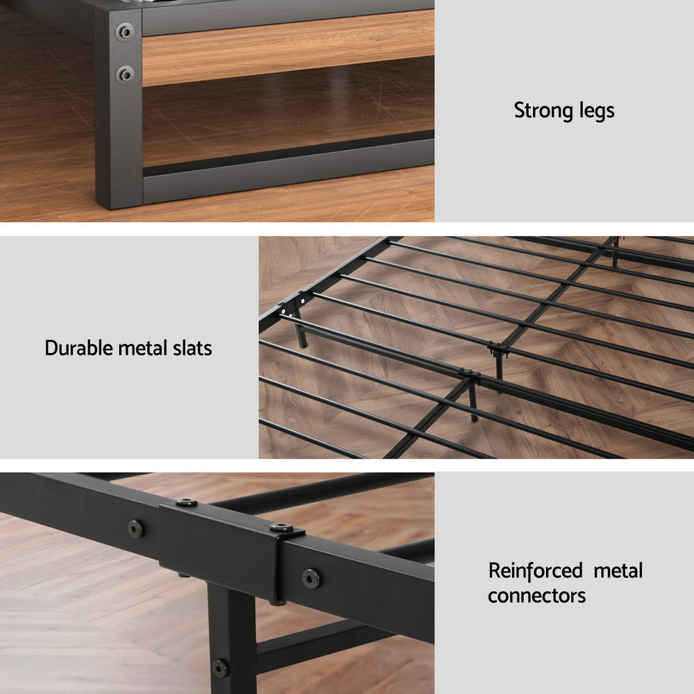 Artiss  Metal Bed Frame King Single Size Beds Platform with Mattress
