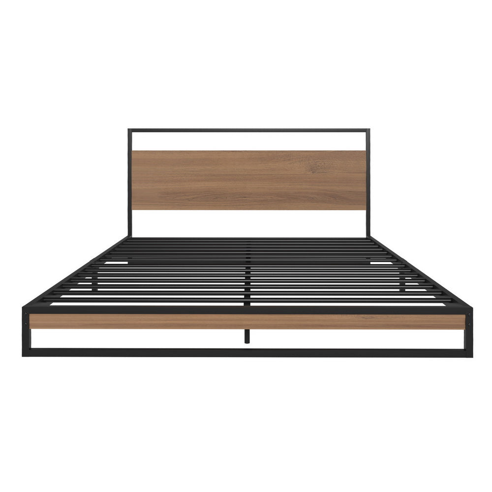 Artiss Bed Frame Queen Size Metal Frame DANE with Mattress