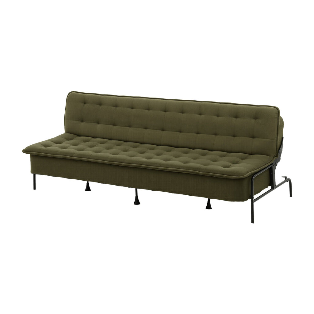 Artiss Sofa Bed, 1.9m 3-Seater Soft Innerspring Adjustable Couch Futon Chair for Apartment Dorm Living Room Office Study Bedroom, Green