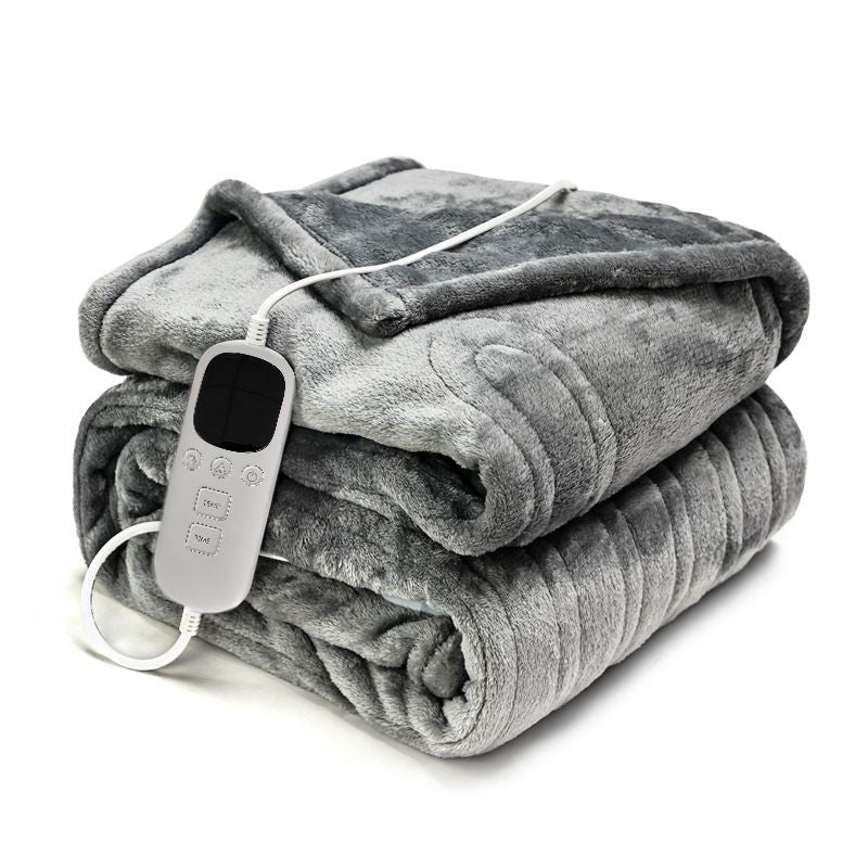 Electric Heated Blanket Smart Thermostatic Intelligent Timing Automatic - Gray - Size 1.5-1.8m