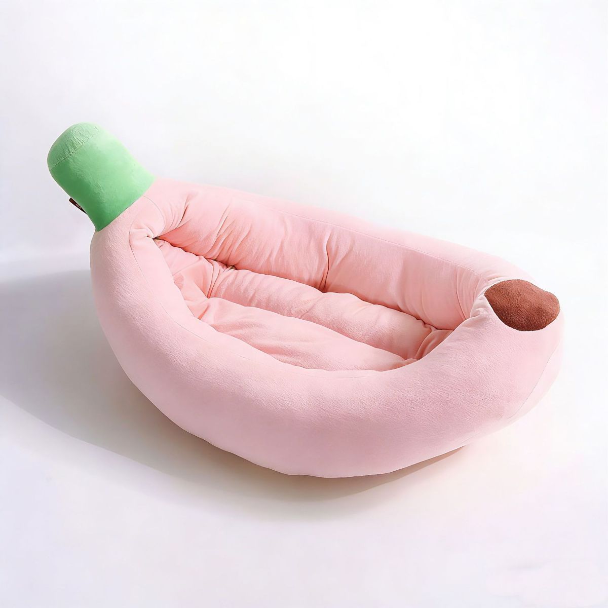 Banana-Shaped Pet Bed Removable Washable Pet Bed Small Medium Dog Bed Cat Bed - Green - Size 105-50CM
