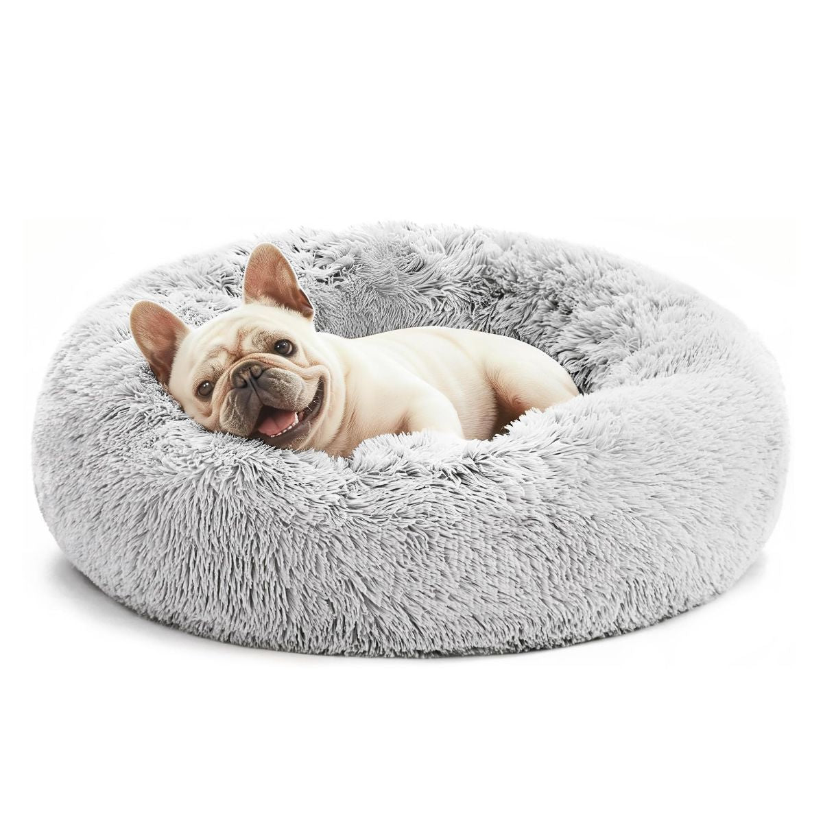 Pet Bed Anti-Anxiety Pet Bed Donut Pet Bed Small Dog Bed Medium Dog Bed Cat Bed - Navy - Size 27in