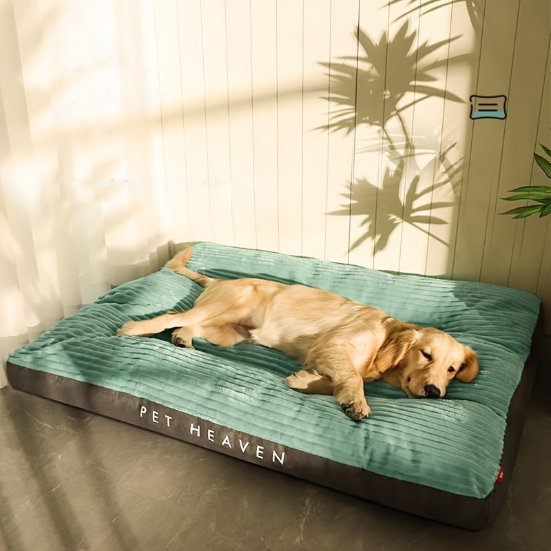 Warm Dog Bed Washable Pet Bed Non-Slip Dog Bed High Backrest Dog Bed Thick Dog - Green - Size 47*37.4in