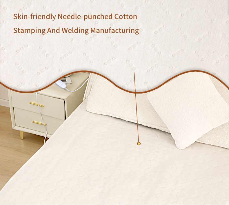 Heated Blanket Electric Throw,4 Heat Settings & 8H Auto Shut-Off Double Helix Fast Heating Electric Blanket,Skin-Friendly Cotton & Non-Slip Design Heated Throw with Overheat Protection - White - Size 59*31.4"