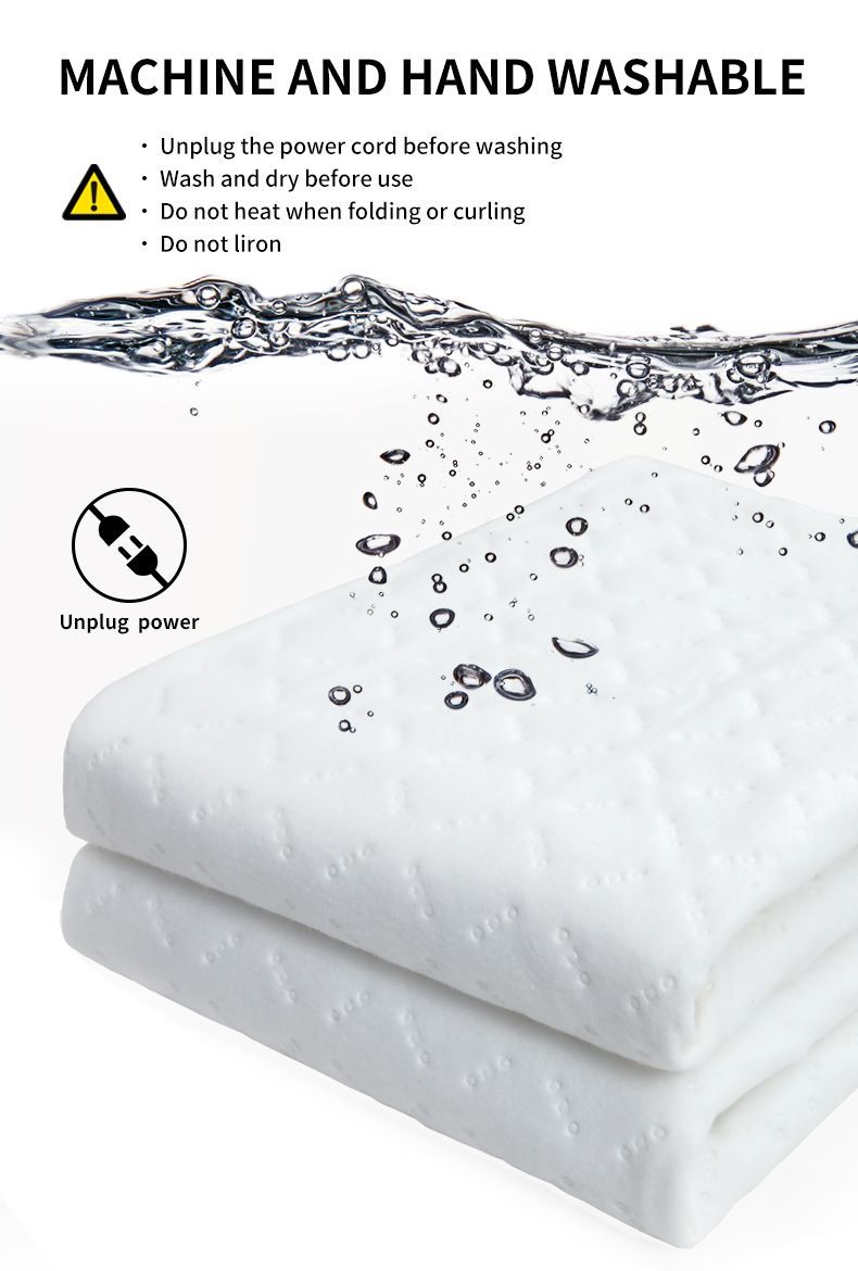 Heated Blanket Electric Throw,4 Heat Settings & 8H Auto Shut-Off Double Helix Fast Heating Electric Blanket,Skin-Friendly Cotton & Non-Slip Design Heated Throw with Overheat Protection - White - Size 59*31.4"
