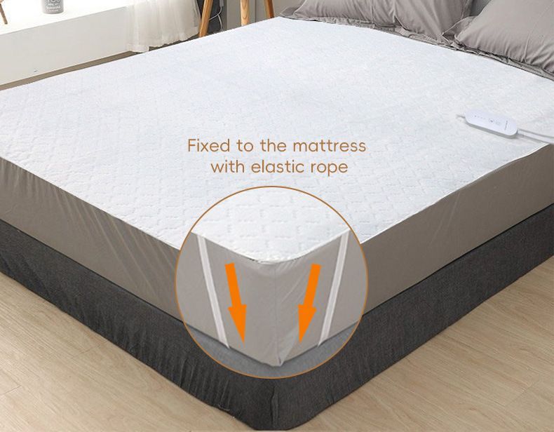 Heated Blanket Electric Throw,4 Heat Settings & 8H Auto Shut-Off Double Helix Fast Heating Electric Blanket,Skin-Friendly Cotton & Non-Slip Design Heated Throw with Overheat Protection - White - Size 55.1*62.9"