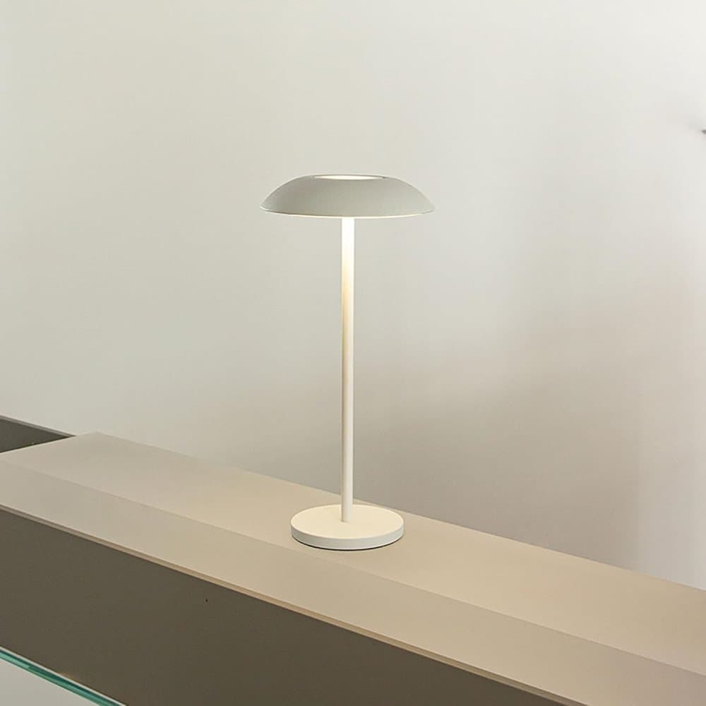Rechargeable LED Table Lamp 2600mAh Wireless Portable Adjustable Brightness Bedside Light, Brown