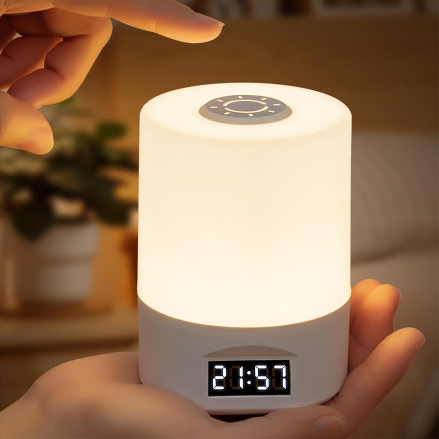 LED light, night light, desk lamp, rechargeable lighting, three color changes, eye protection, lighting for bedroom, desk, bedside table, multiple color temperatures for scenarios (white)