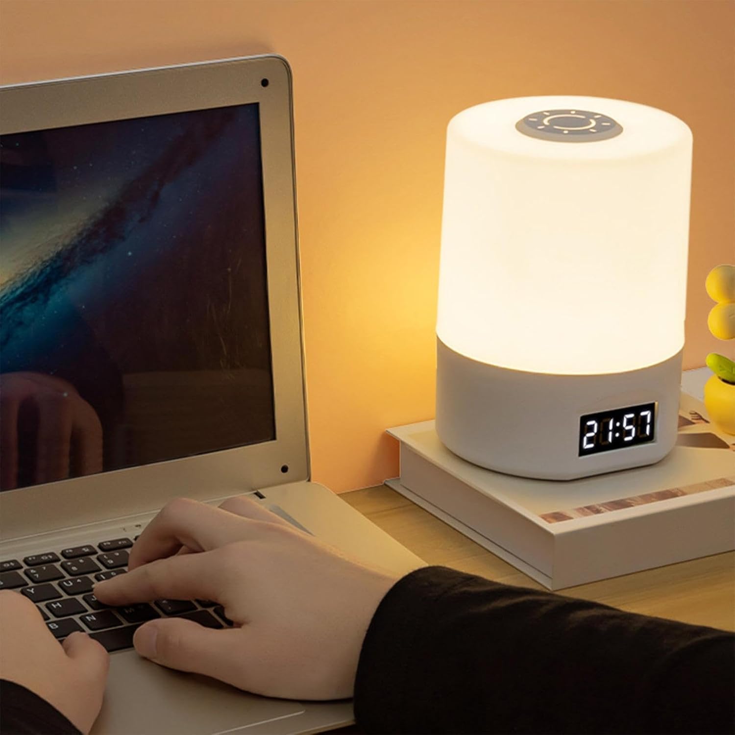 LED light, night light, desk lamp, rechargeable lighting, three color changes, eye protection, lighting for bedroom, desk, bedside table, multiple color temperatures for scenarios (white)