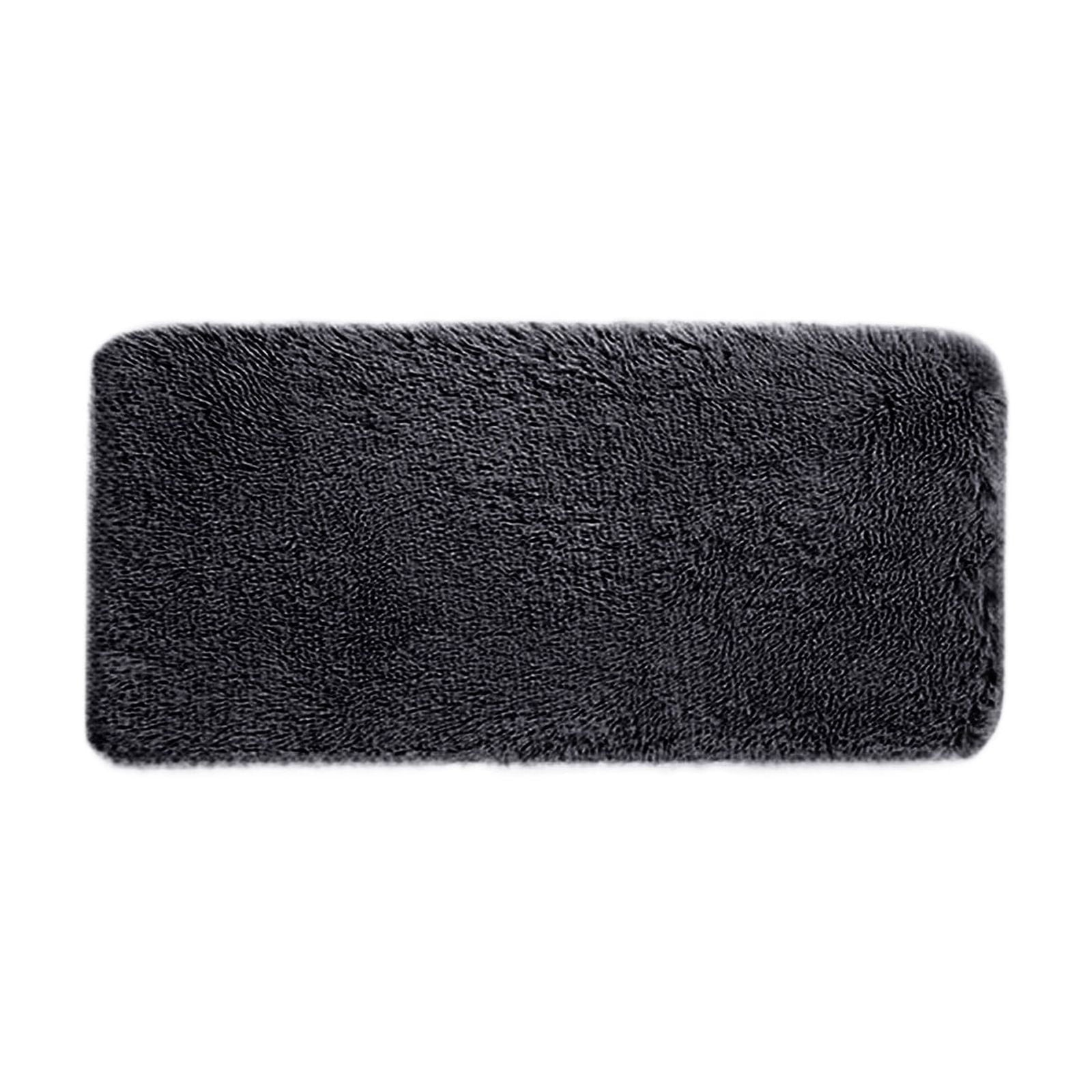 Soft Area Rug Fluffy Rugs for Living Room Bedroom Decor, Runner Rug for Hallway, Shag Furry Bedside Rug Indoor Accent Floor Carpet, 40*80cm Non-Slip Plush Rug for Kids Room Dorm Black