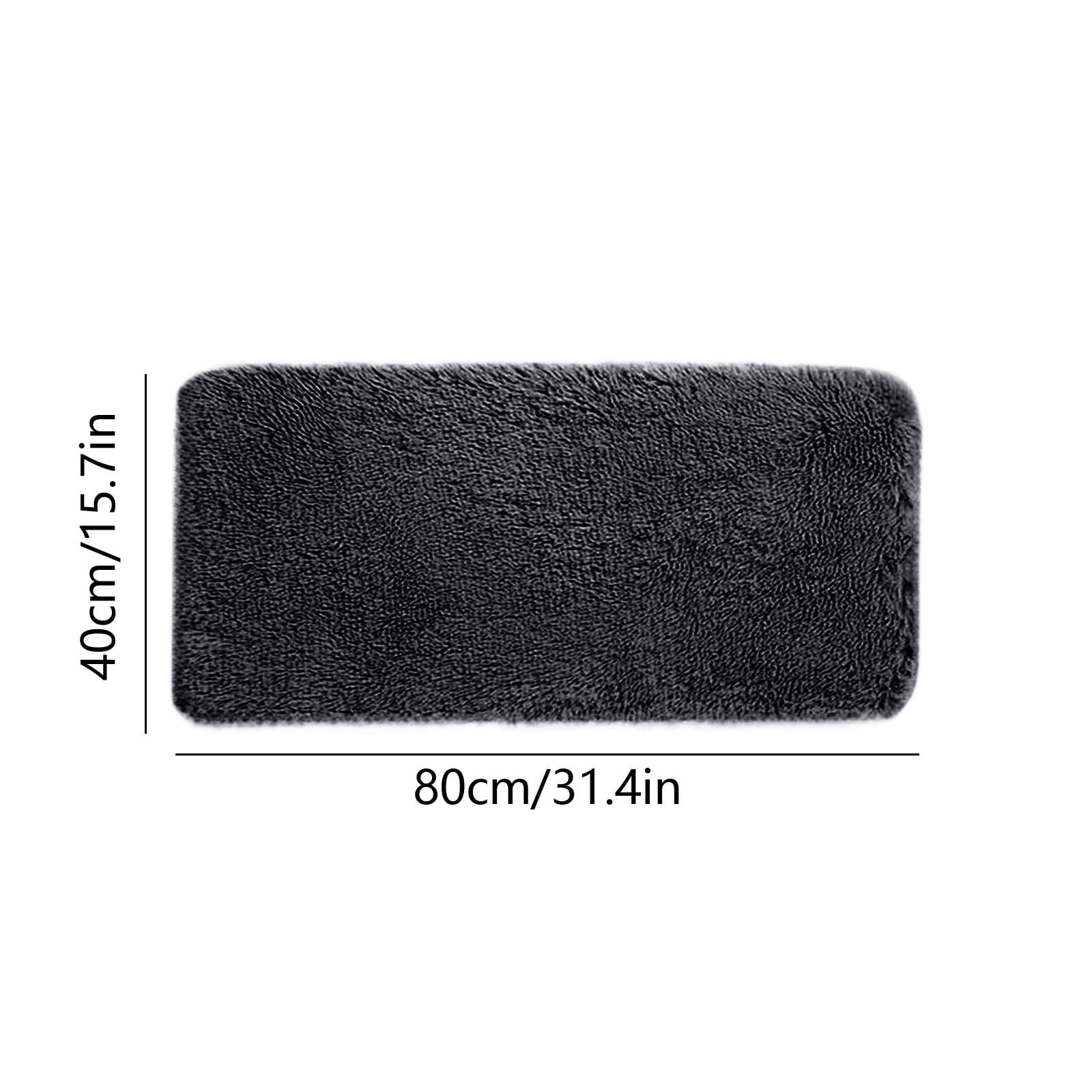 Soft Area Rug Fluffy Rugs for Living Room Bedroom Decor, Runner Rug for Hallway, Shag Furry Bedside Rug Indoor Accent Floor Carpet, 40*80cm Non-Slip Plush Rug for Kids Room Dorm Black