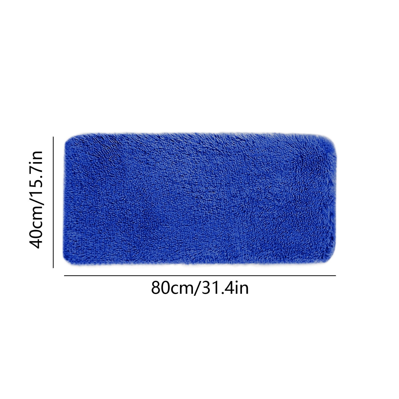 Soft Area Rug Fluffy Rugs for Living Room Bedroom Decor, Runner Rug for Hallway, Shag Furry Bedside Rug Indoor Accent Floor Carpet, 40*80cm Non-Slip Plush Rug for Kids Room Dorm Blue