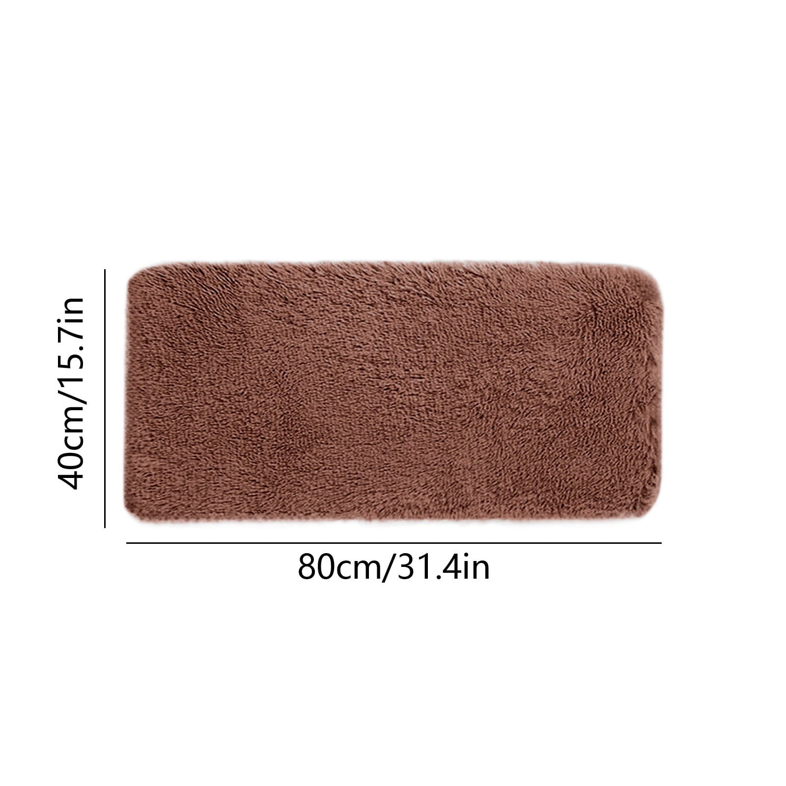 Soft Area Rug Fluffy Rugs for Living Room Bedroom Decor, Runner Rug for Hallway, Shag Furry Bedside Rug Indoor Accent Floor Carpet, 40*80cm Non-Slip Plush Rug for Kids Room Dorm Brown