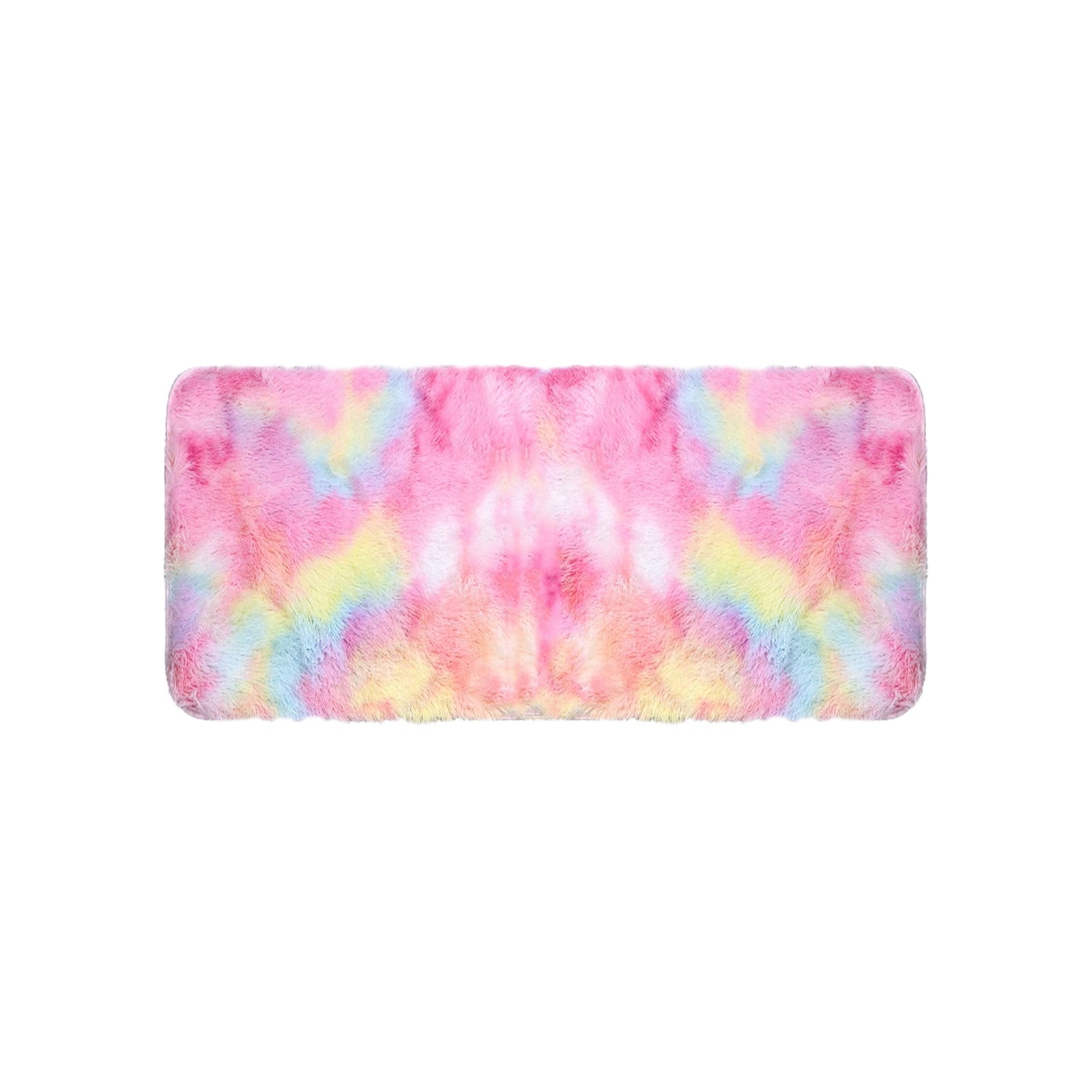 Soft Area Rug Fluffy Rugs for Living Room Bedroom Decor, Runner Rug for Hallway, Shag Furry Bedside Rug Indoor Accent Floor Carpet, 40*80cm Non-Slip Plush Rug for Kids Room Dorm Multicolor