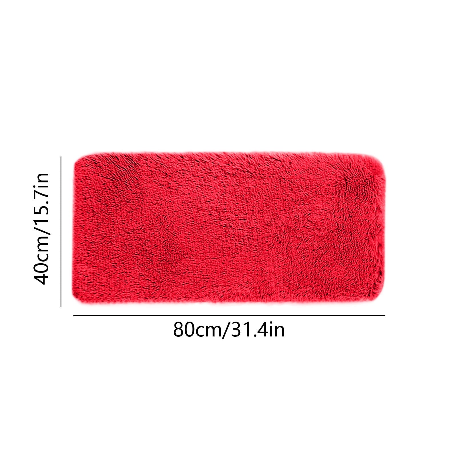 Soft Area Rug Fluffy Rugs for Living Room Bedroom Decor, Runner Rug for Hallway, Shag Furry Bedside Rug Indoor Accent Floor Carpet, 40*80cm Non-Slip Plush Rug for Kids Room Dorm Red