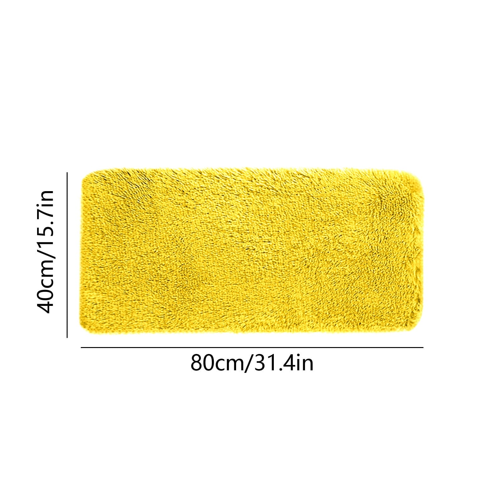 Soft Area Rug Fluffy Rugs for Living Room Bedroom Decor, Runner Rug for Hallway, Shag Furry Bedside Rug Indoor Accent Floor Carpet, 40*80cm Non-Slip Plush Rug for Kids Room Dorm Yellow