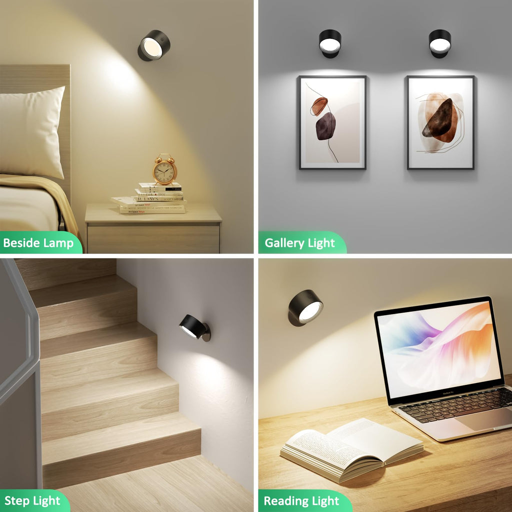 Night Light - Table Lamp - Bedside Lamp - Mood Lamp - Wireless Table Lamp - Rechargeable Lamp - LED Night Lamp - Touch Lamp - Dimmable Lamp - Desk Lamp - Mood Lighting - Portable Lamp - Bedroom Lamp - Modern Design - USB Rechargeable - Black - 1 Piece