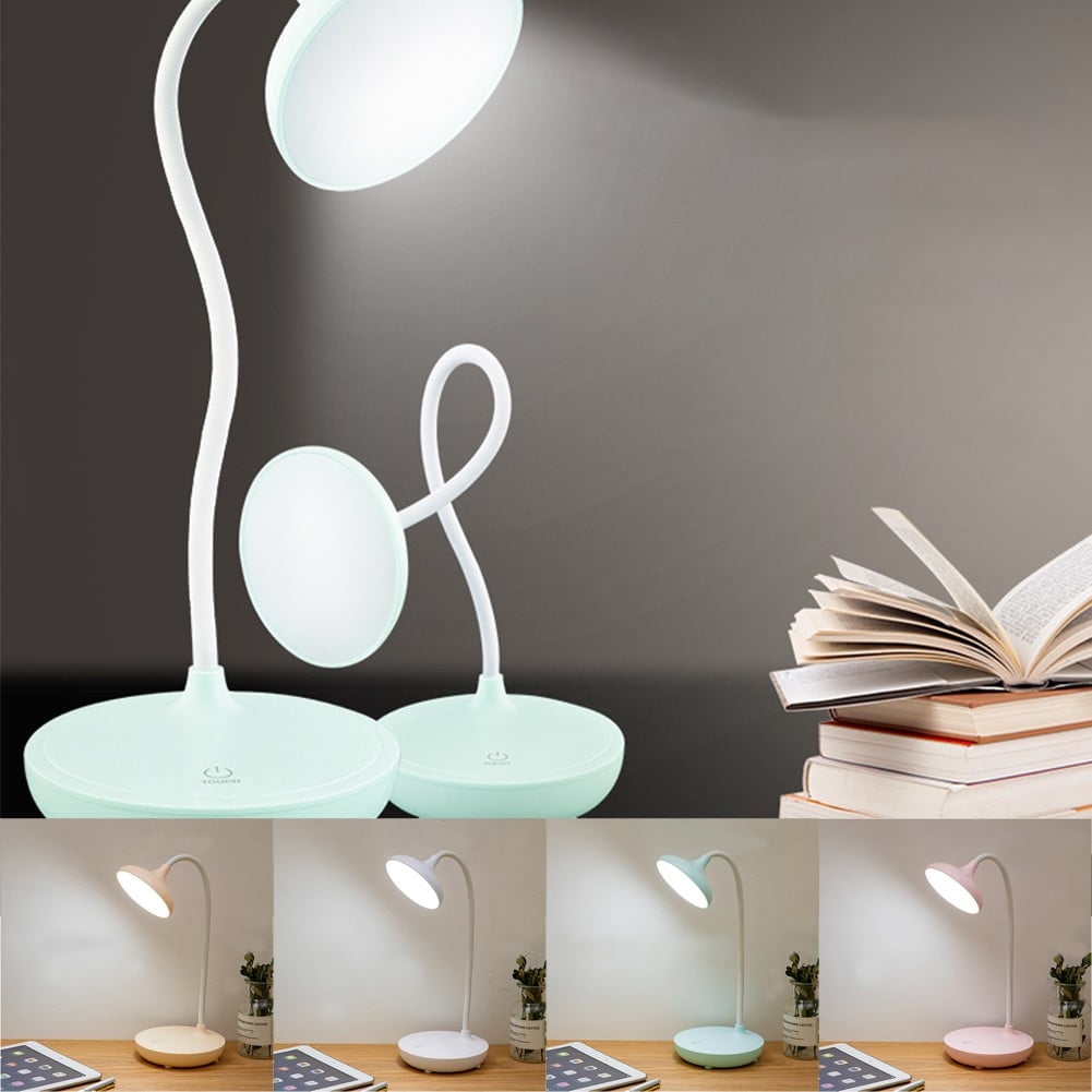 LED Desk Lamp with USB Ports,Touch Desk Lamps for Home Office with 3 Brightness Desk Light with Small Night Light,Reading Lamp Table Lamp for Bedroom Bedside Study（white）