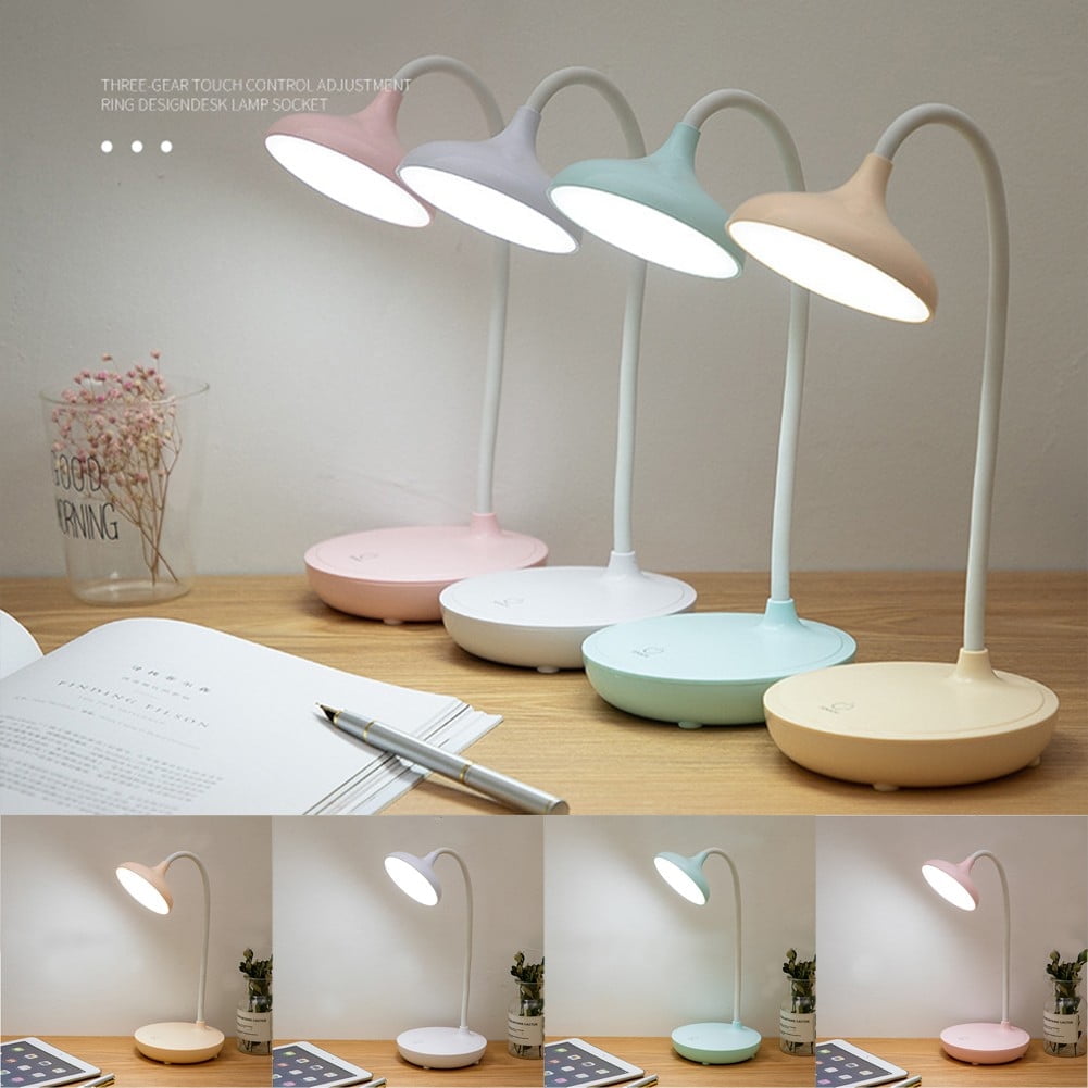 LED Desk Lamp with USB Ports,Touch Desk Lamps for Home Office with 3 Brightness Desk Light with Small Night Light,Reading Lamp Table Lamp for Bedroom Bedside Study（yellow）
