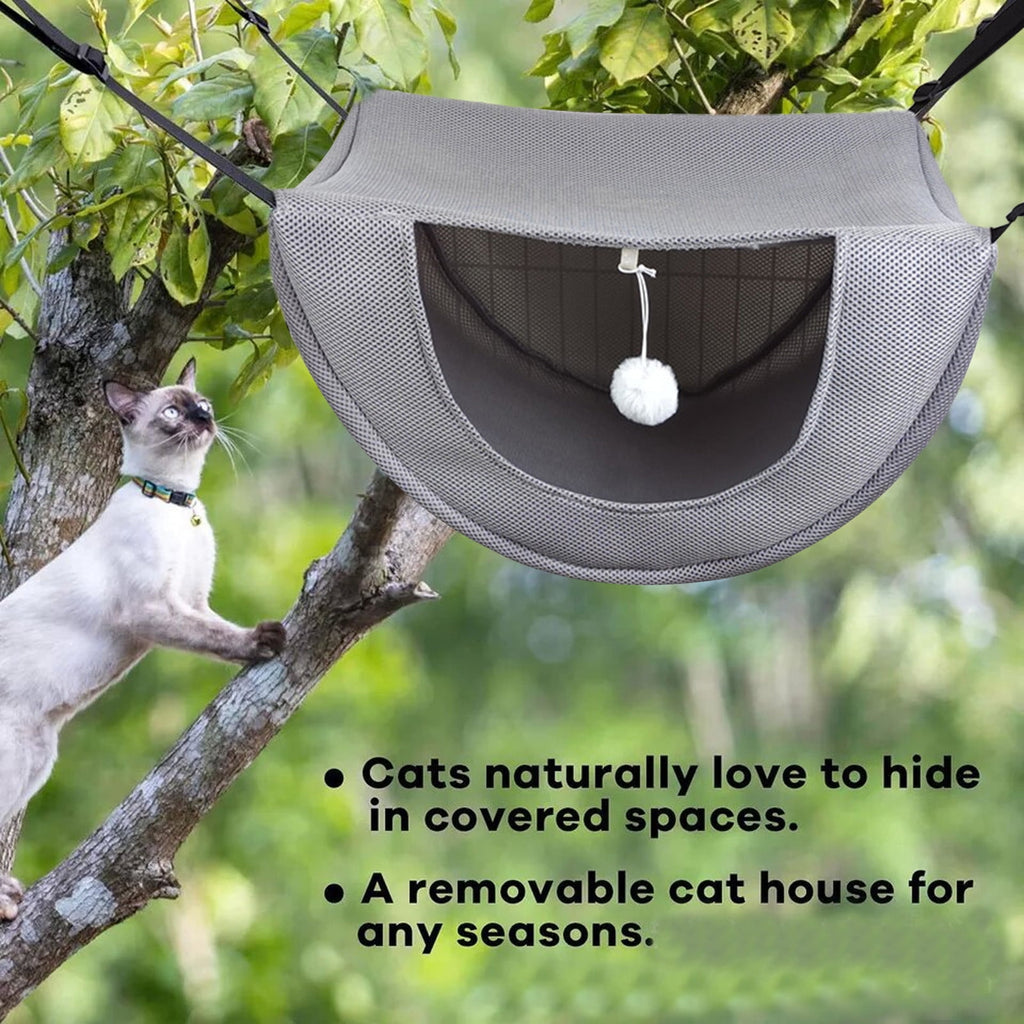 Cat Cage Hammock, Hanging Soft Pet Bed, Summer Breathable Pet Cage Hammock with Adjustable Straps, for Indoor Kitten Puppy Rabbit or Small Pet Gray