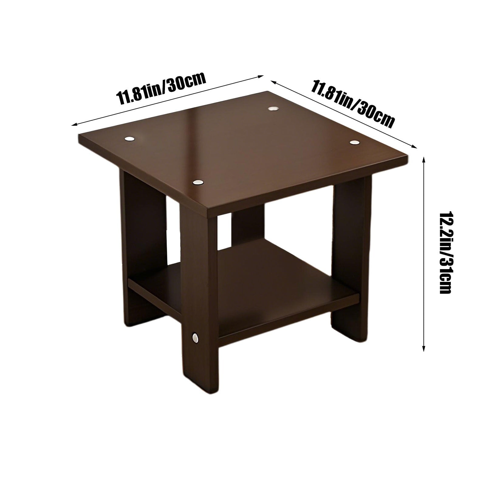 Kdkad Compact Multi-Functional Side Table, Small Accent End Table for Sofa, Bedside, Living Room & Apartment, Portable Tea Table Nightstand Black
