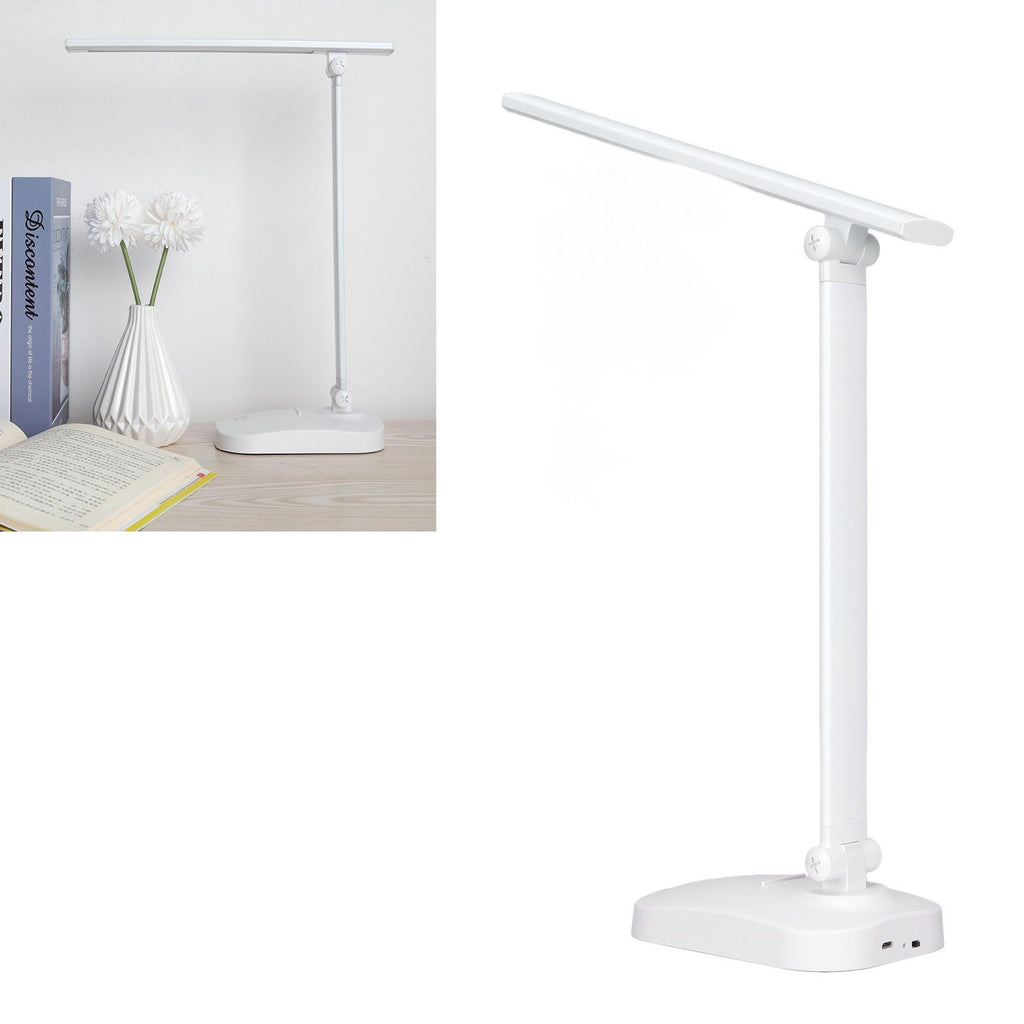 LED Table Lamp Eye Protection Foldable 3 Color Lights USB Rechargeable Table Lamp for Table Workbench Sewing Table