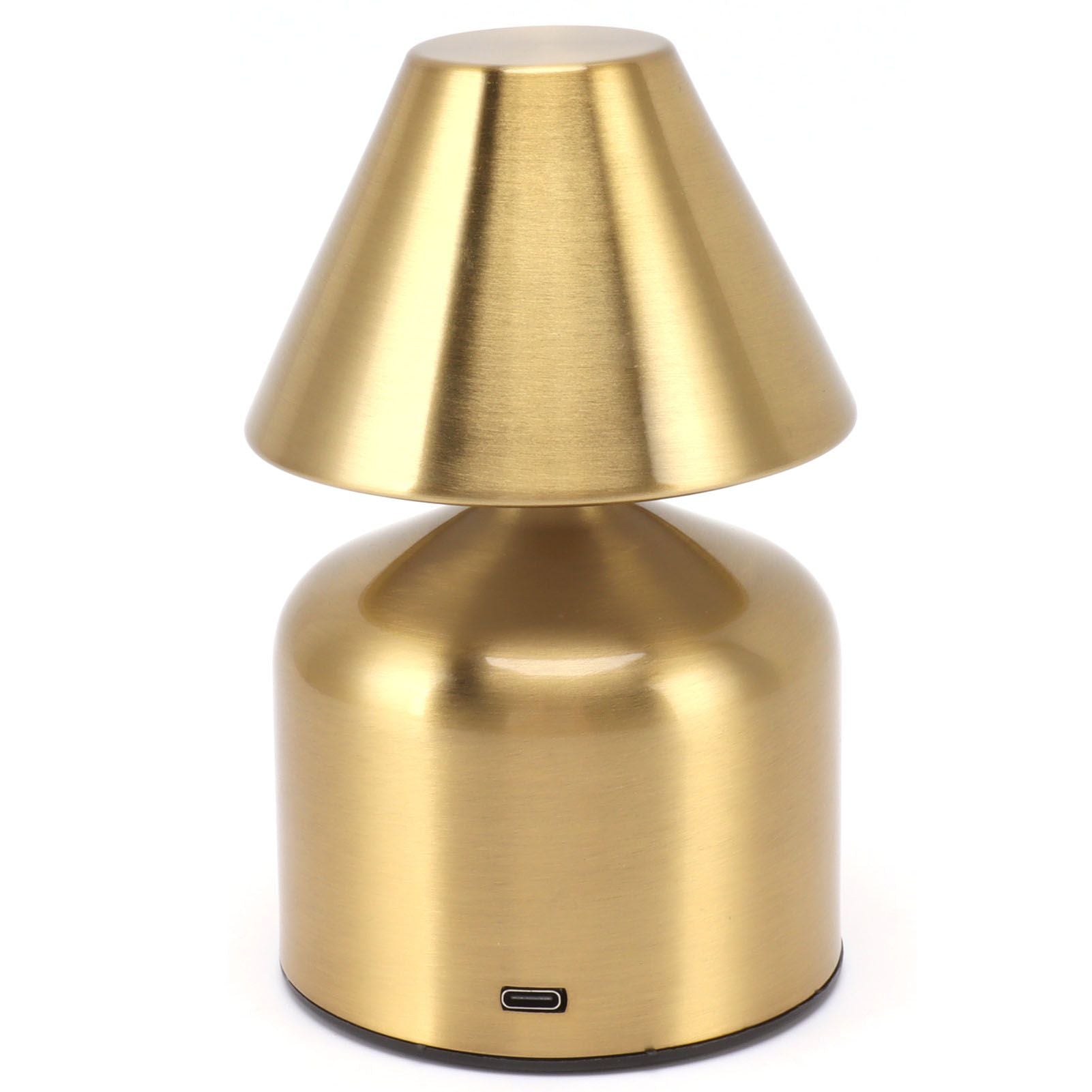3W Stepless Dimming Touch Table Desktop Lamp 1800mAh Cordless 3 Color Rechargeable Bedside Desk Light for Bar Gold