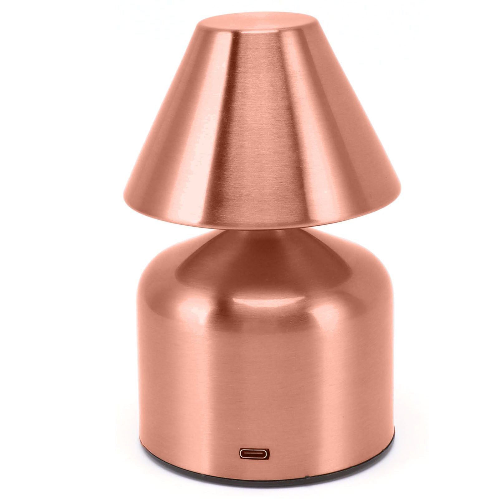 3W Stepless Dimming Touch Table Desktop Lamp 1800mAh Cordless 3 Color Rechargeable Bedside Desk Light for Bar Rose Gold