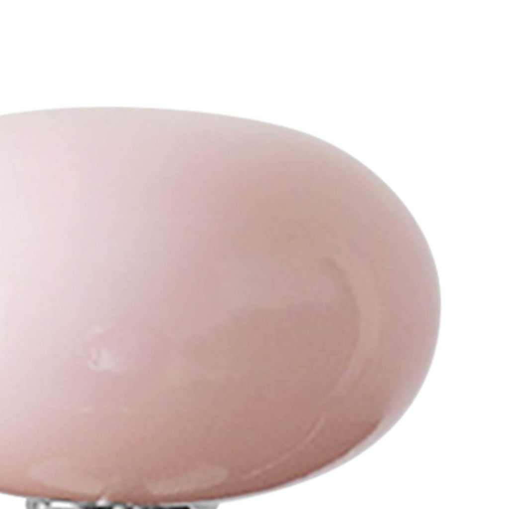 Bedside Table Lamp Iron Base Cute Shape Simple Modern Elegant Nightstand Lamp for Home Button Switch Pink