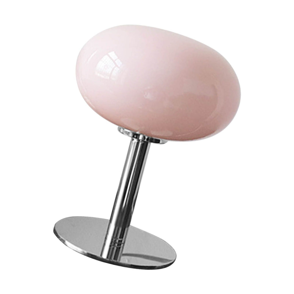 Bedside Table Lamp Iron Base Cute Shape Simple Modern Elegant Nightstand Lamp for Home USB Button Switch Pink