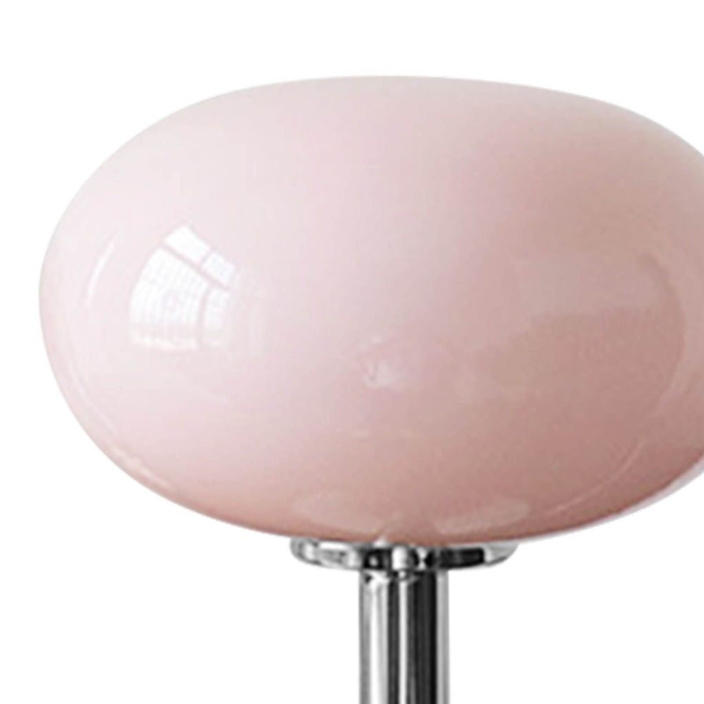 Bedside Table Lamp Iron Base Cute Shape Simple Modern Elegant Nightstand Lamp for Home USB Button Switch Pink