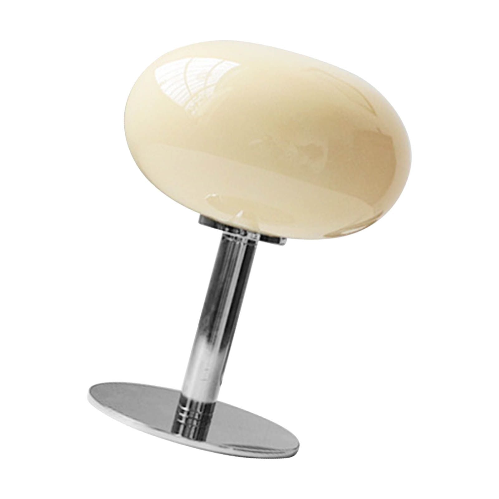 Bedside Table Lamp Iron Base Cute Shape Simple Modern Elegant Nightstand Lamp for Home USB Button Switch Beige
