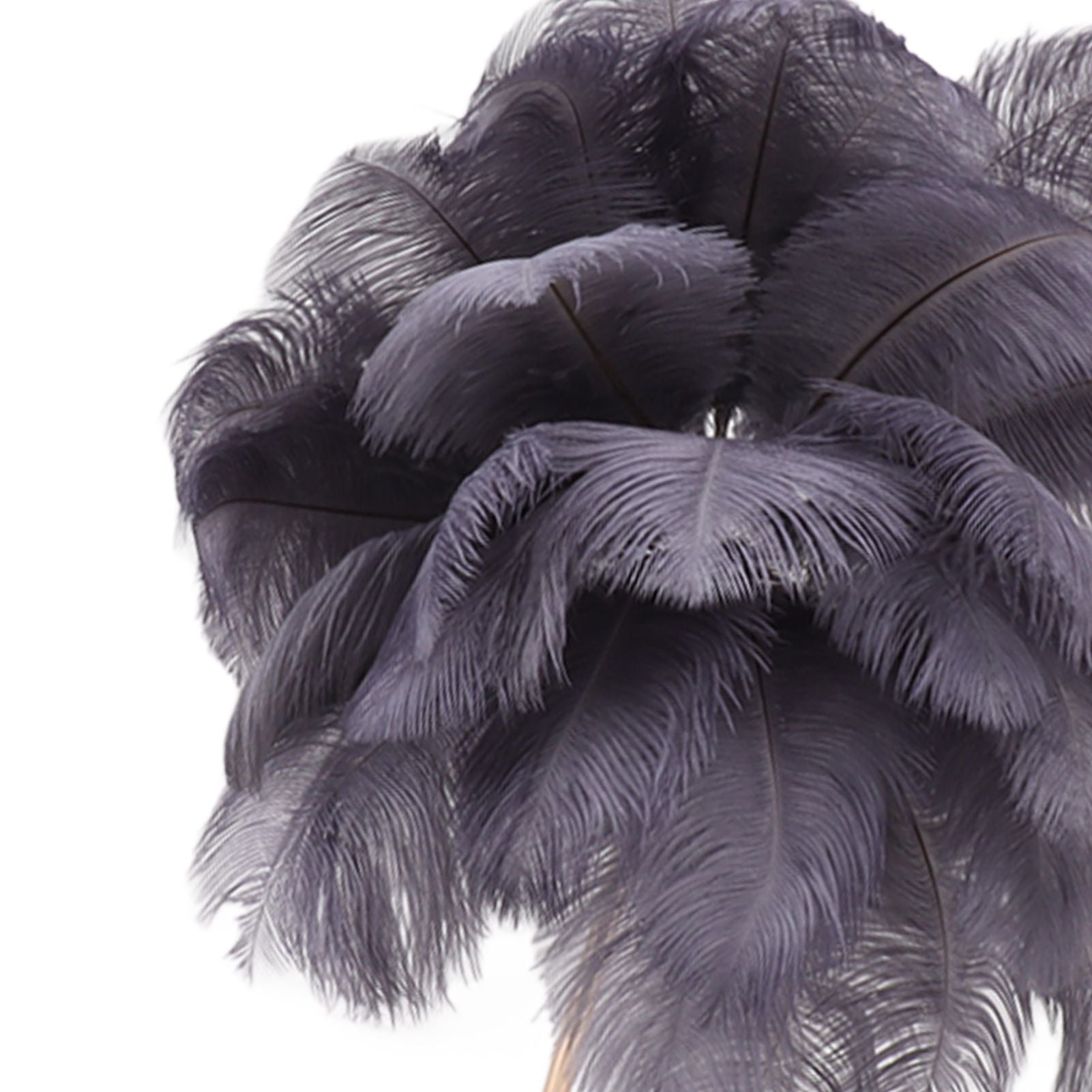 Ostrich Feather Table Lamp Rechargeable Modern Romantic Decoration Lamp Bedroom Bedside Lamp for Home Decoration Grey