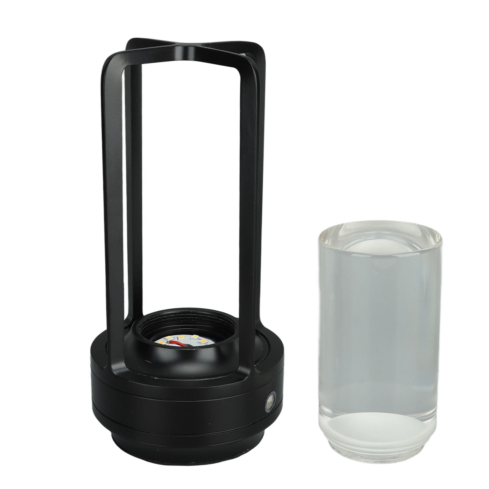 Cordless Table Lamp 3 Colors Stepless Dimming LED Table Lamp Rechargeable Touch Lamp Bedside Nightstand Lamp Black