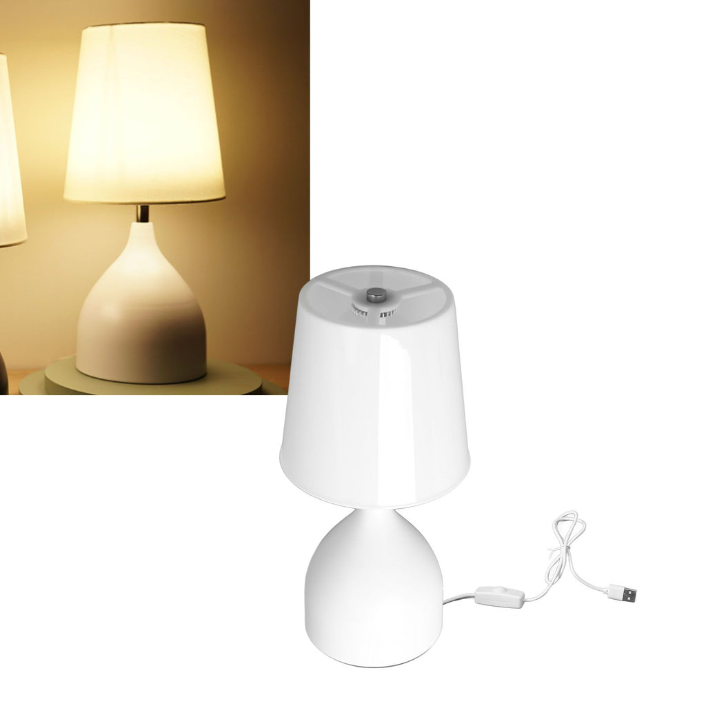Bedside Table Lamp 5V Dimmer Touch Switch White Nightstand Lamp for Kids Room Living Room Bedroom Office