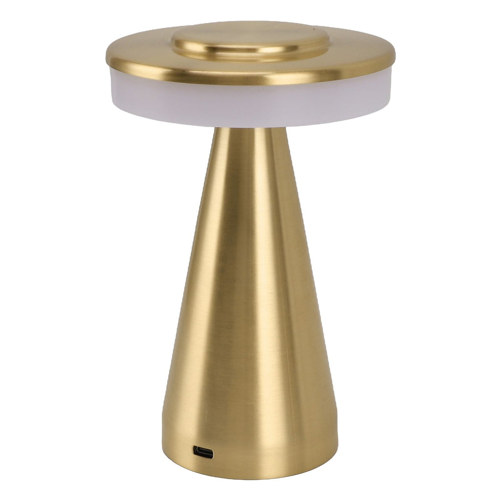 Portable LED Bedside Night Light 3 Color Temperature top Touch control Rechargeable Battery Bedside Lamp Gold