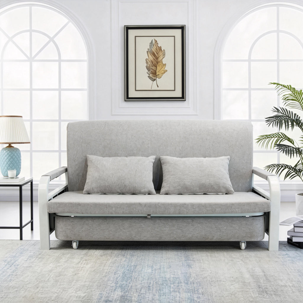 2 In 1 Sofa Bed Beneath Foldable Carbon Hidden Storage Sofa - 158cm