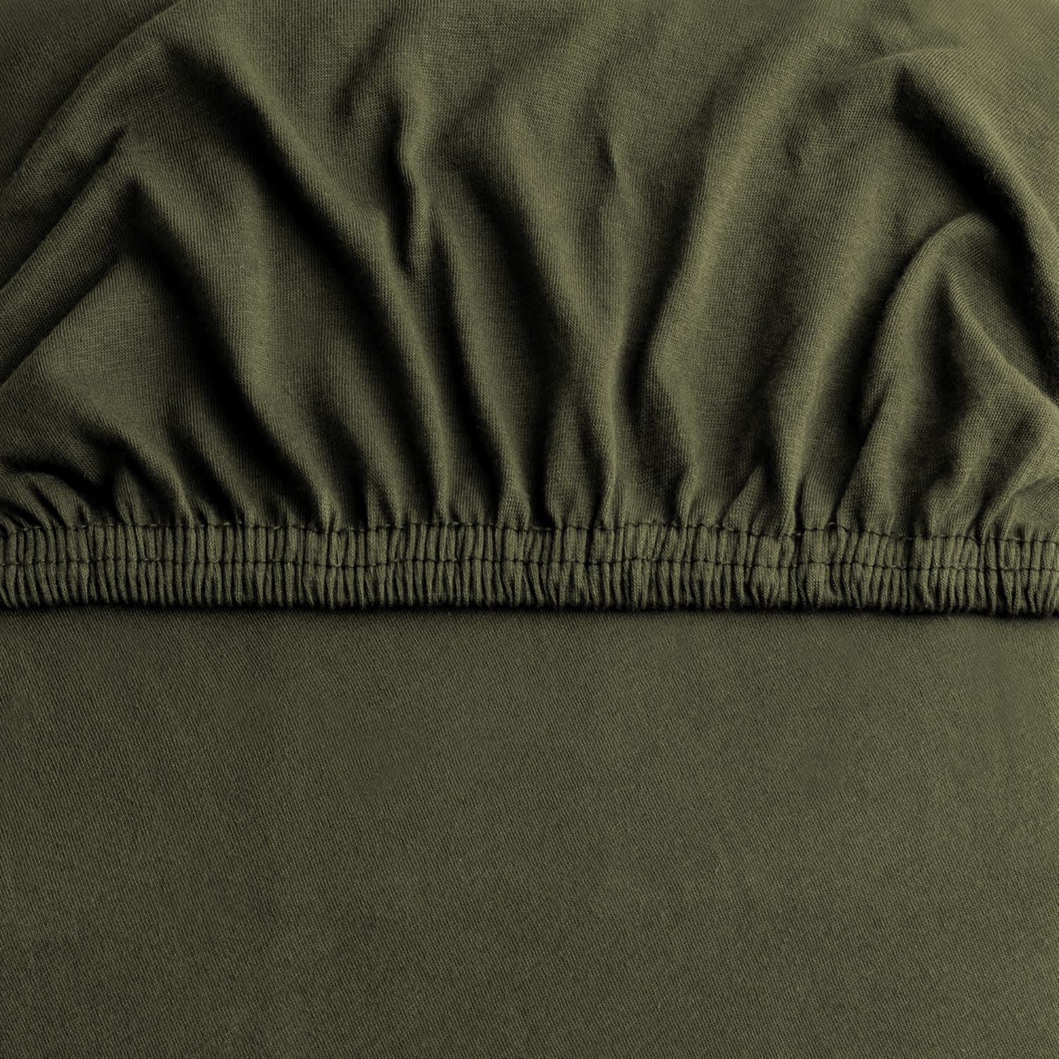 Hotel Quality Fitted sheets - 2 Piece Fitted sheets  -Breathable Bedding - Wrinkle, Fade, Stain Resistant- 26inch/40cm Deep Pocket Fitted Bed Sheet-Wrinkle and Fade Resistant,(Olive green,King)