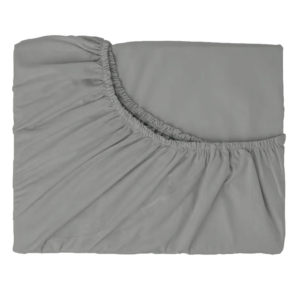 Hotel Quality Fitted Sheet - 1 Piece Fitted Sheet  -Breathable Bedding - Wrinkle, Fade, Stain Resistant- 16inch/40cm Deep Pocket Fitted Bed Sheet-Wrinkle and Fade Resistant,(Grey,King)