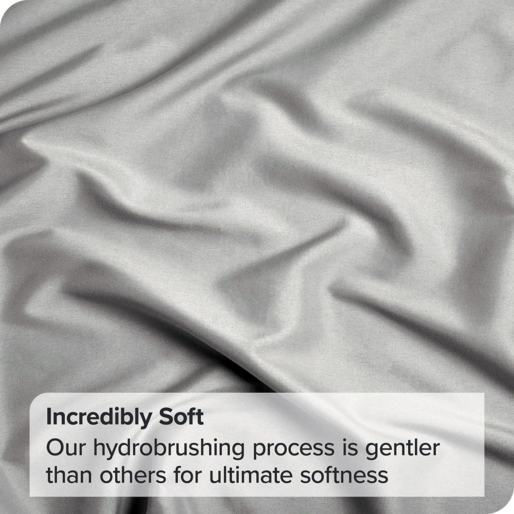 3 Piece Fitted Sheet Set- Fitted Sheet & Pillowcases -Breathable Bedding - Wrinkle, Fade, Stain Resistant- 40cm Deep Pocket Fitted Bed Sheet Set(Silver-gray,King)