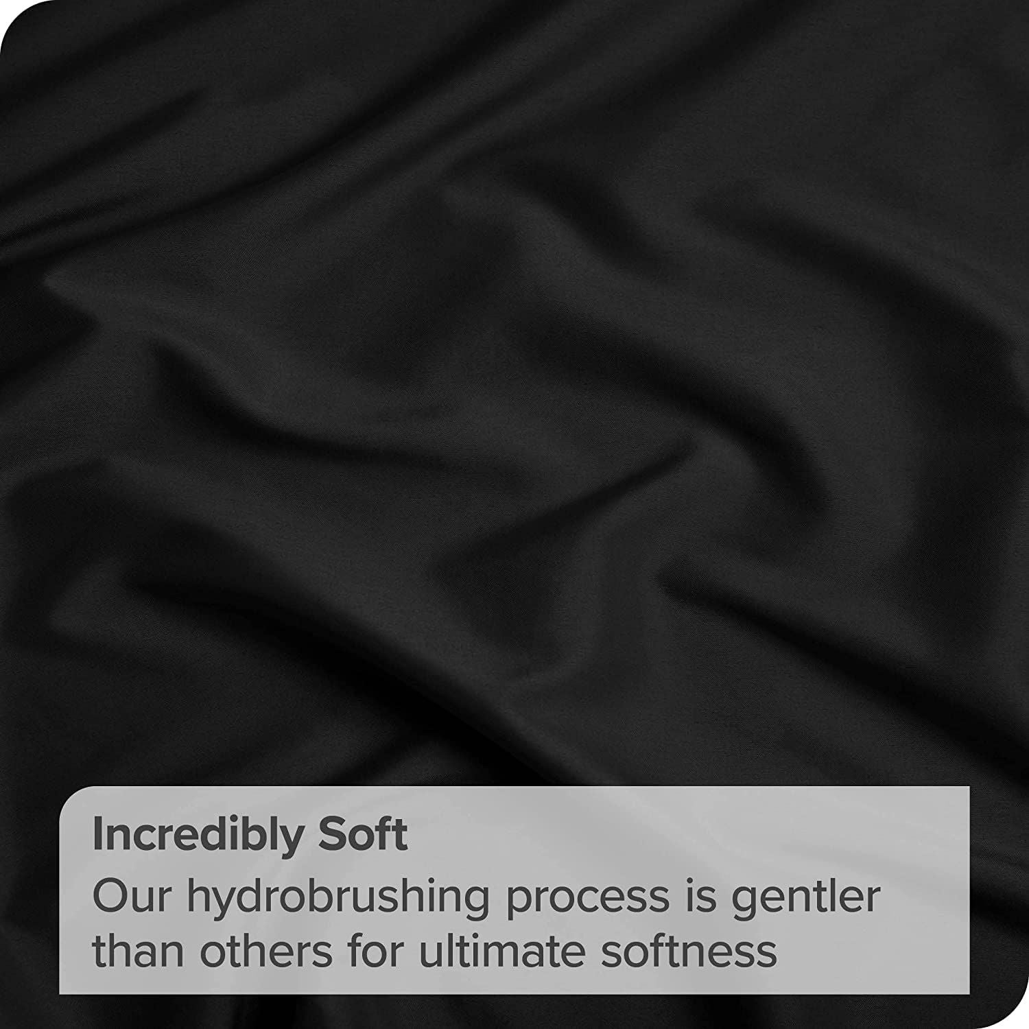 Hotel Quality Fitted Sheet - 1 Piece Fitted Sheet  -Breathable Bedding - Wrinkle, Fade, Stain Resistant- 16inch/40cm Deep Pocket Fitted Bed Sheet-Wrinkle and Fade Resistant,(Black,King)