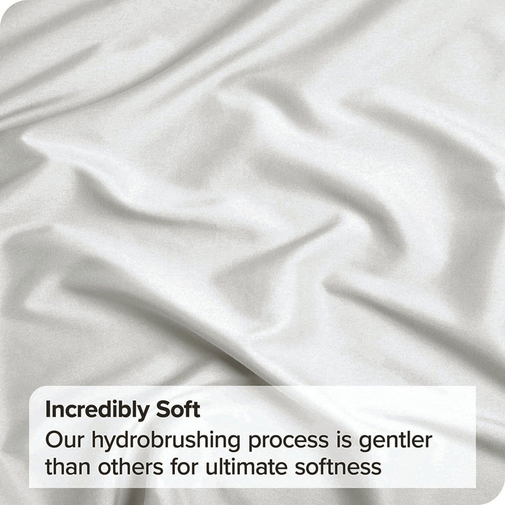 3 Piece Fitted Sheet Set- Fitted Sheet & Pillowcases -Breathable Bedding - Wrinkle, Fade, Stain Resistant- 40cm Deep Pocket Fitted Bed Sheet Set(Raw white,Queen)