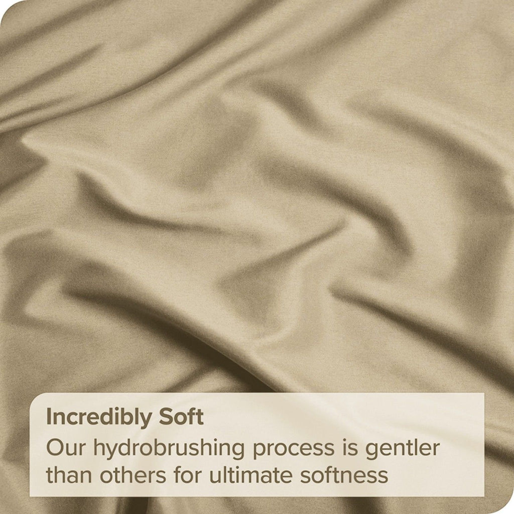 4 Piece Bed Sheet Set- Bedding Sheets & Pillowcases -Breathable Bedding - Wrinkle, Fade, Stain Resistant-Deep Pocket Flat Fitted Bed Sheet Set(Cream White,Queen)