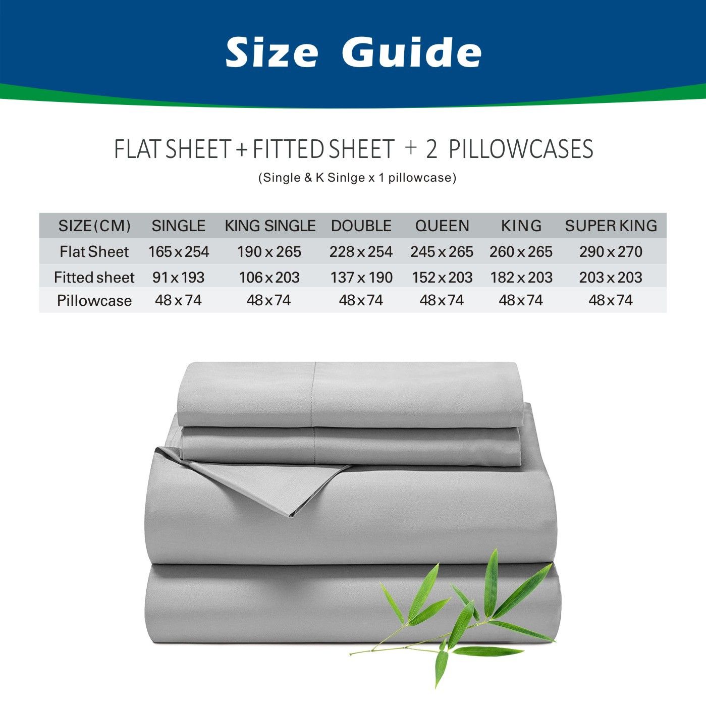 4 Piece Hotel Bamboo Cooling Sheet Set -Ultra Soft 2000TC Breathable Bed Sheets Set with 37 Centimetre Deep Pocket-Cooling Sheets for Hot Sleepers(Grey,King)